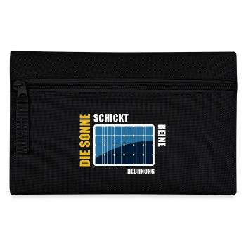 Die Sonne schickt keine Rechnung - Photovoltaik - Federtasche - Schwarz - Vorne