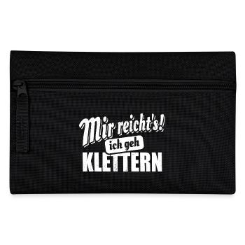 Mir reicht's ich geh klettern - Spruch - Federtasche - Schwarz - Vorne