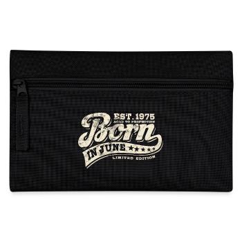 Born in June 1975 - Birthday - Gift - Pencil Case - black - Front
