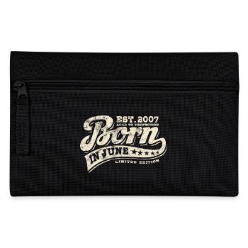 Born in June 2007 - Birthday - Gift - Pencil Case - black - Front