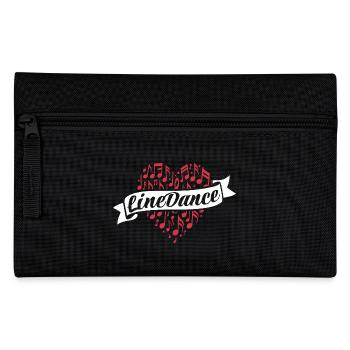 Linedance - Tanz mit Herz - Musik Geschenk - Federtasche - Schwarz - Vorne