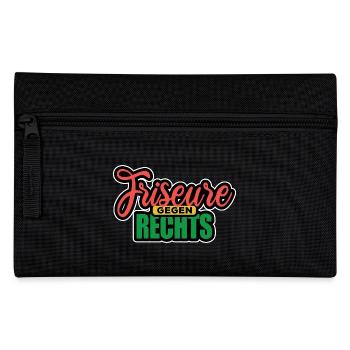 Friseure Gegen Rechts - Gegen Rechts, gegen Hetze - Federtasche - Schwarz - Vorne