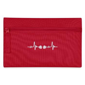 Gewichtheben Herzschlag - Federtasche - Rot - Vorne
