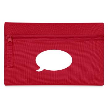 Blase (weiß) - Federtasche - Rot - Vorne