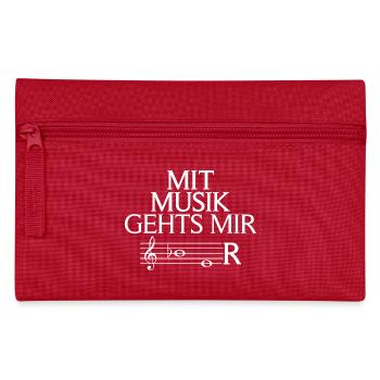 Mit Musik gehts mir besser - Federtasche - Rot - Vorne