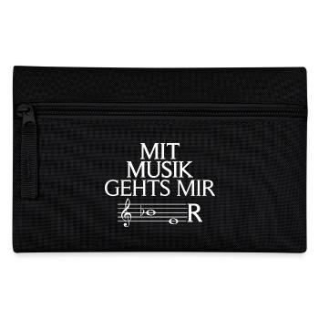 Mit Musik gehts mir besser - Federtasche - Schwarz - Vorne
