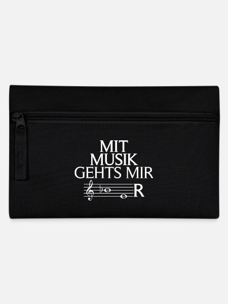Mit Musik gehts mir besser - Federtasche - Schwarz