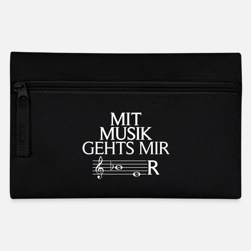 Mit Musik gehts mir besser - Federtasche - Schwarz