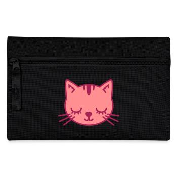 Cute Cat Face - Trousse - noir - Devant