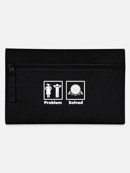 problem solved dart darts darter turnier - Federtasche - Schwarz