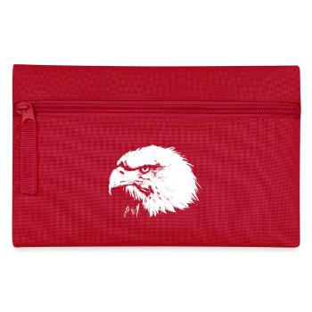 eagle head - Pencil Case - red - Front