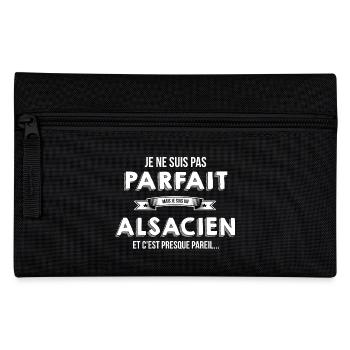 Alsacien cadeau humour - Trousse - noir - Devant