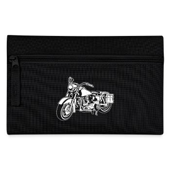 Chopper motorcycle 10_white - Pencil Case - black - Front