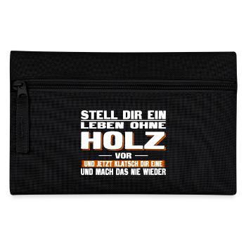 Leben ohne Holz - Federtasche - Schwarz - Vorne
