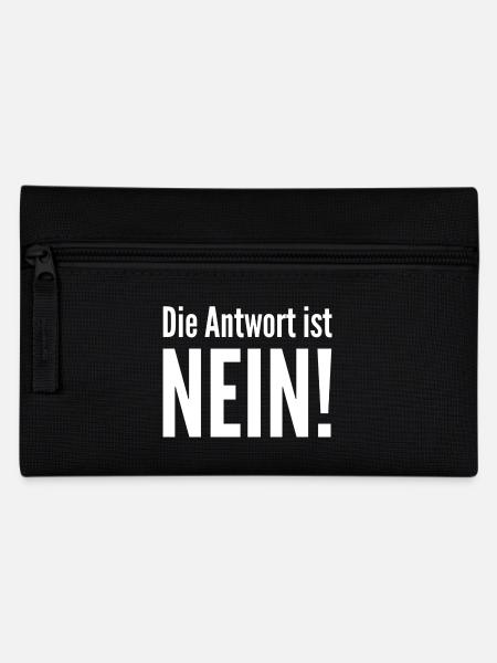 Antwort Nein - Federtasche - Schwarz