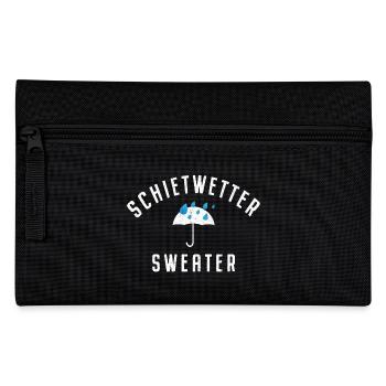 Schietwetter Sweater Kuschelig Warm Winter Herbst - Federtasche - Schwarz - Vorne