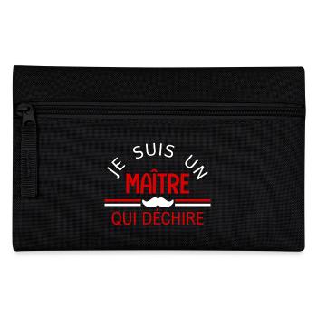 je suis un maitre qui déchire - Pencil Case - black - Front