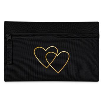Two Golden Hearts - Pencil Case - black - Front