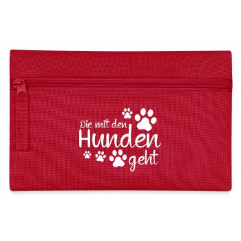Die mit den Hunden geht - Federtasche - Rot - Vorne