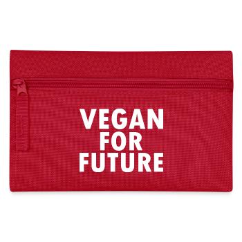 Vegan for future - Pencil Case - red - Front