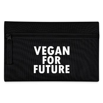Vegan for future - Federtasche - Schwarz - Vorne