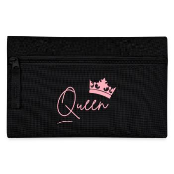 Queen Schriftzug mit Krone – Pink Power - Federtasche - Schwarz - Vorne