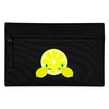 Zitrone Limone Limette - Federtasche - Schwarz - Vorne