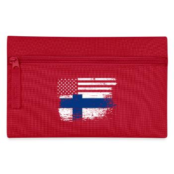 American finland flag - Pencil Case - red - Front