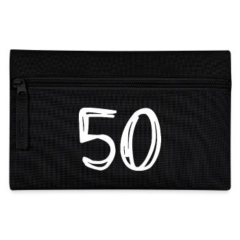 50 JAHRE. 50-jähriges Jubiläum. GEBURTSTAG 50 JAHRE. 50 - Federtasche - Schwarz - Vorne