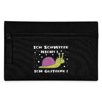 Lustiger Fitness-Spruch Schnecke - Federtasche - Schwarz - Vorne