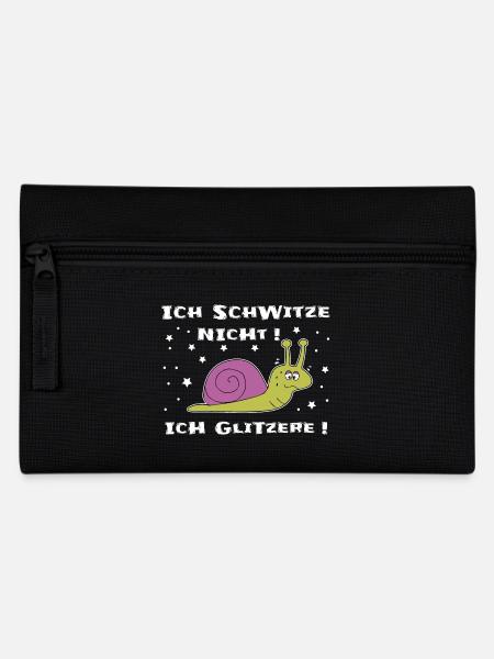 Lustiger Fitness-Spruch Schnecke - Federtasche - Schwarz
