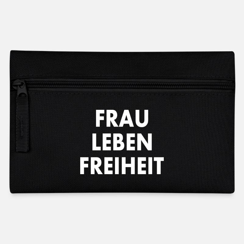 Frau leben freiheit - Federtasche - Schwarz