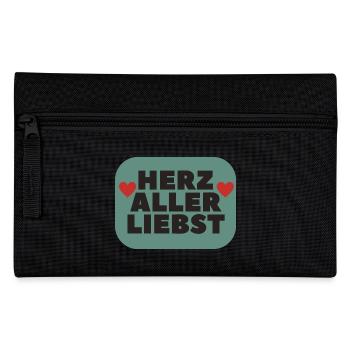 Herz aller liebst Lieblingsmensch Geschenkidee - Federtasche - Schwarz - Vorne