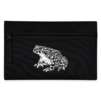 Krötenfrosch Grafik Aquatische Amphibienfrosch Liebhaber - Federtasche - Schwarz - Vorne