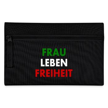 Frau leben freiheit - Federtasche - Schwarz - Vorne