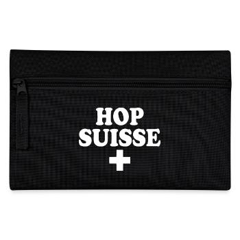 Schweizer Hopfen - Federtasche - Schwarz - Vorne