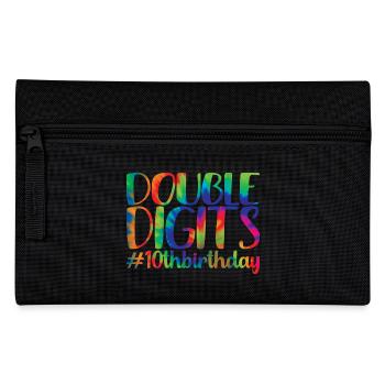 Cadeau de 10e anniversaire, 10 ans, pour garçons et filles - Trousse - noir - Devant