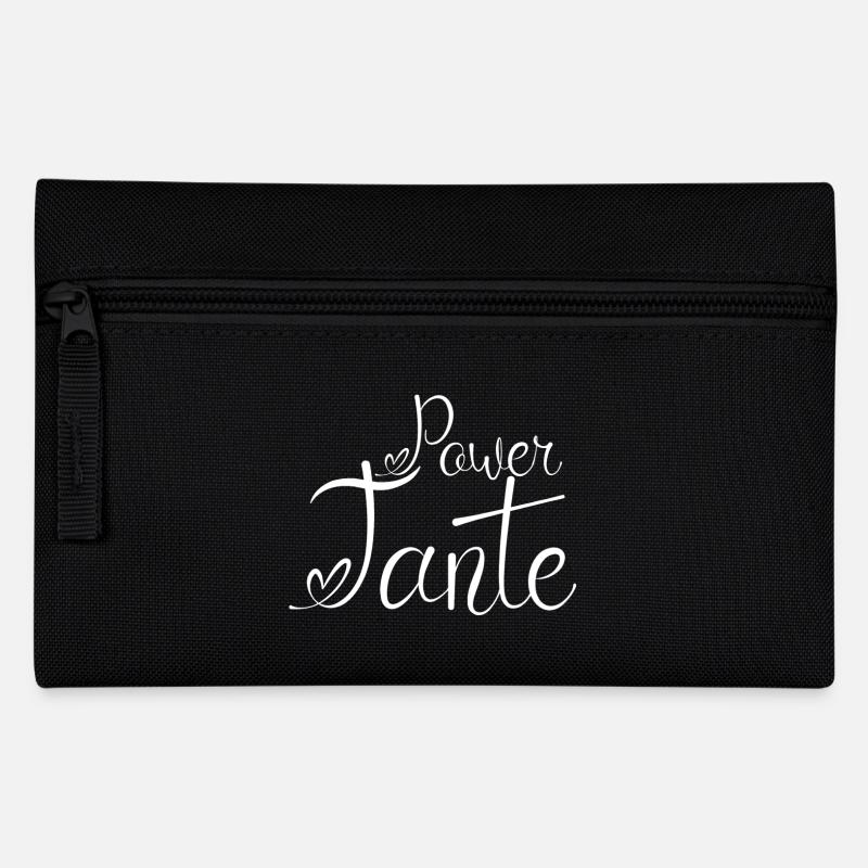 Power Aunt White1 - Pencil Case - black