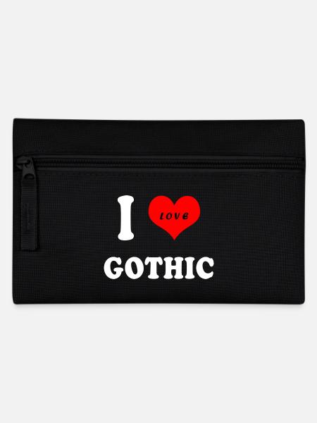 Ich liebe Gothic - Federtasche - Schwarz