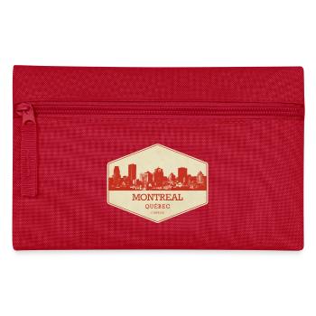 Montreal Skyline Retro Siegel - Federtasche - Rot - Vorne