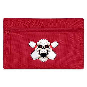 Skull Bowling Pin - Pencil Case - red - Front