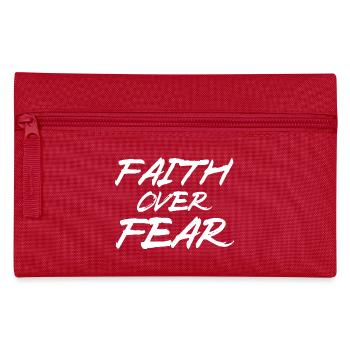 Faith over Fear - Pencil Case - red - Front