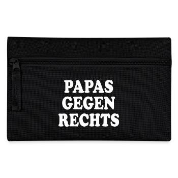 Papas gegen rechts - Federtasche - Schwarz - Vorne