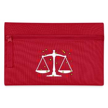 Waage-Farbe - Federtasche - Rot - Vorne