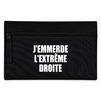 j'emmerde l'extreme droite - Trousse - noir - Devant