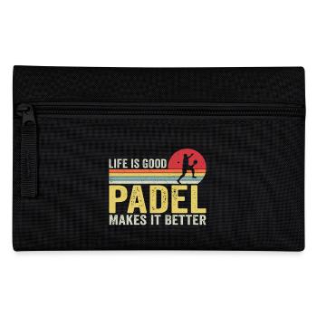 Life is Good Padel Makes it Better - Pencil Case - black - Front