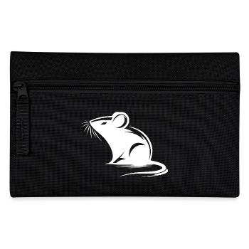 Little Cute Mouse Drawing - Pencil Case - black - Front