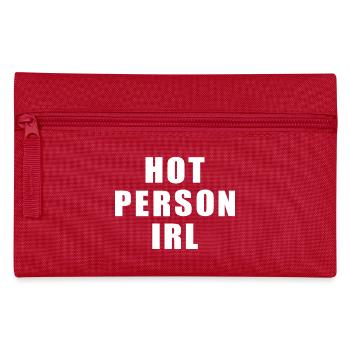 Hot person irl - Federtasche - Rot - Vorne