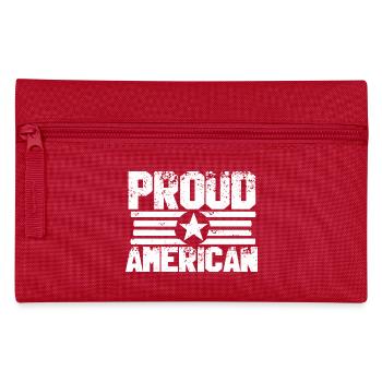 Stolz auf Amerika Flaggenmotiv - Federtasche - Rot - Vorne