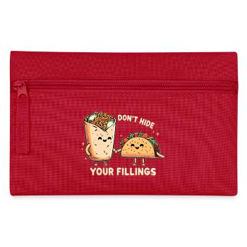 Don't Hide Feelings Taco Burrito Gift - Pencil Case - red - Front